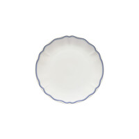 Breakfast plate 21cm Vila white-blue edge
