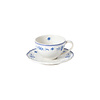 Teacup & saucer 26cl Vila white-blue