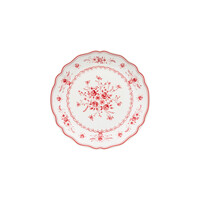 Breakfast plate 21cm Vila white-red