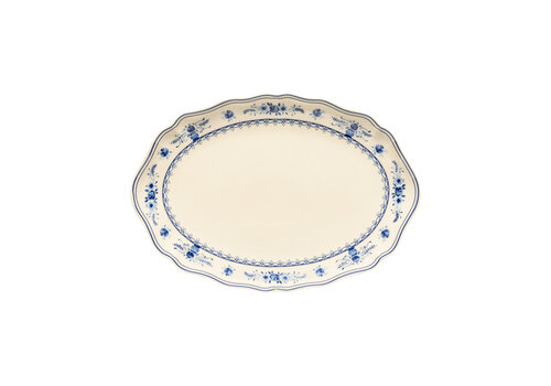  Oval dish  32cm Vila beige-blauw 