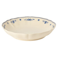 Ronde schaal 34 cm VILA creme-blauw