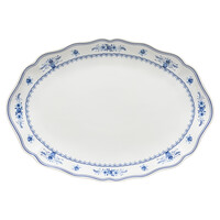 Oval dish 40 cm VILA white-blue
