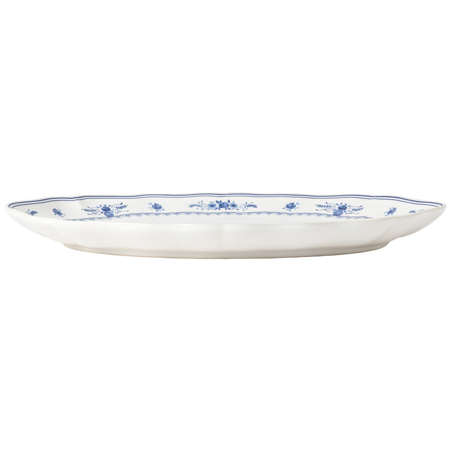 Oval dish 40 cm VILA white-blue
