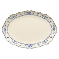 Oval dish 40 cm VILA creme-blue