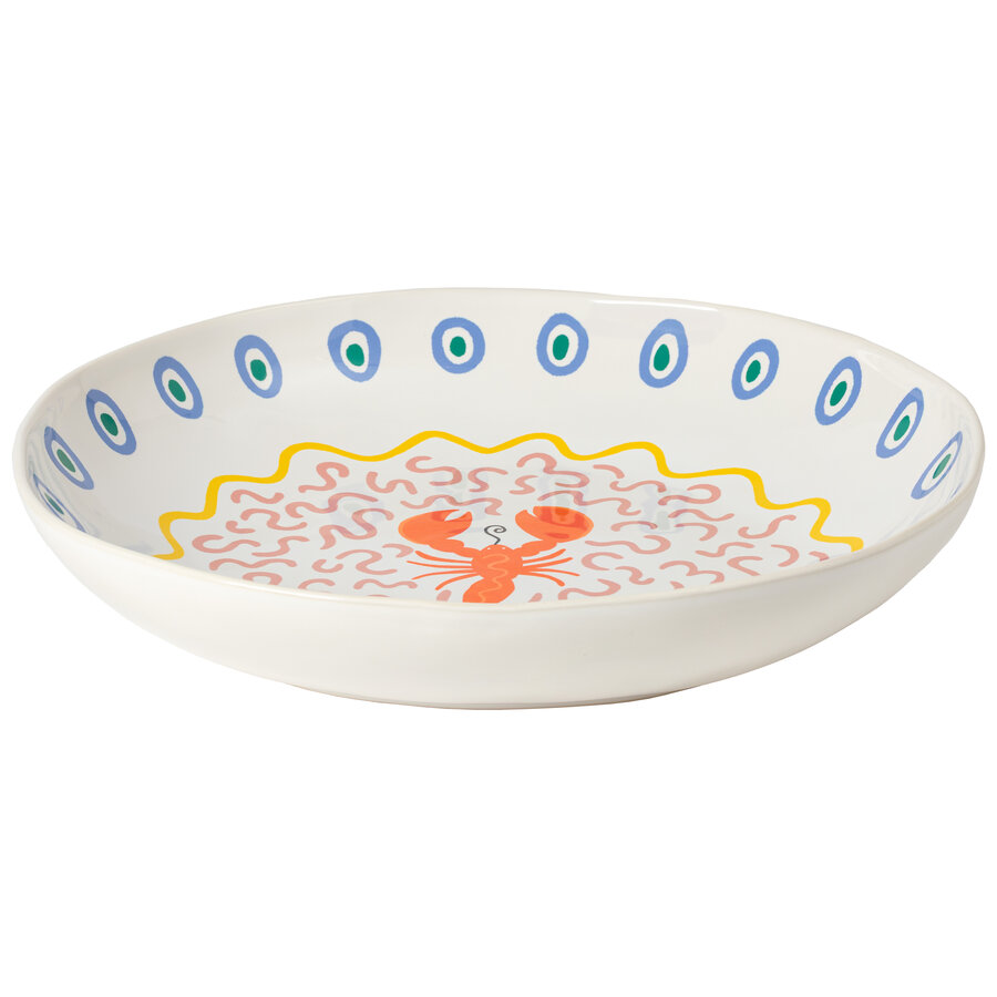 Diepe schaal 37cm SUMMER BLISS kreeft