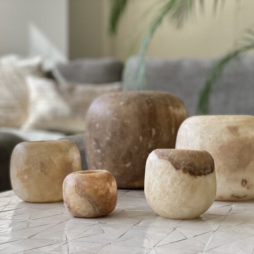 Albast waxinehouders van Zenza Egypte