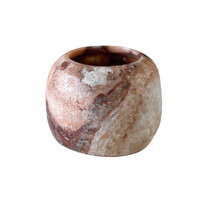 Albaster wax holder small brown