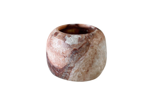  Albaster wax holder large brown 