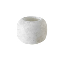 Albaster wax holder small white