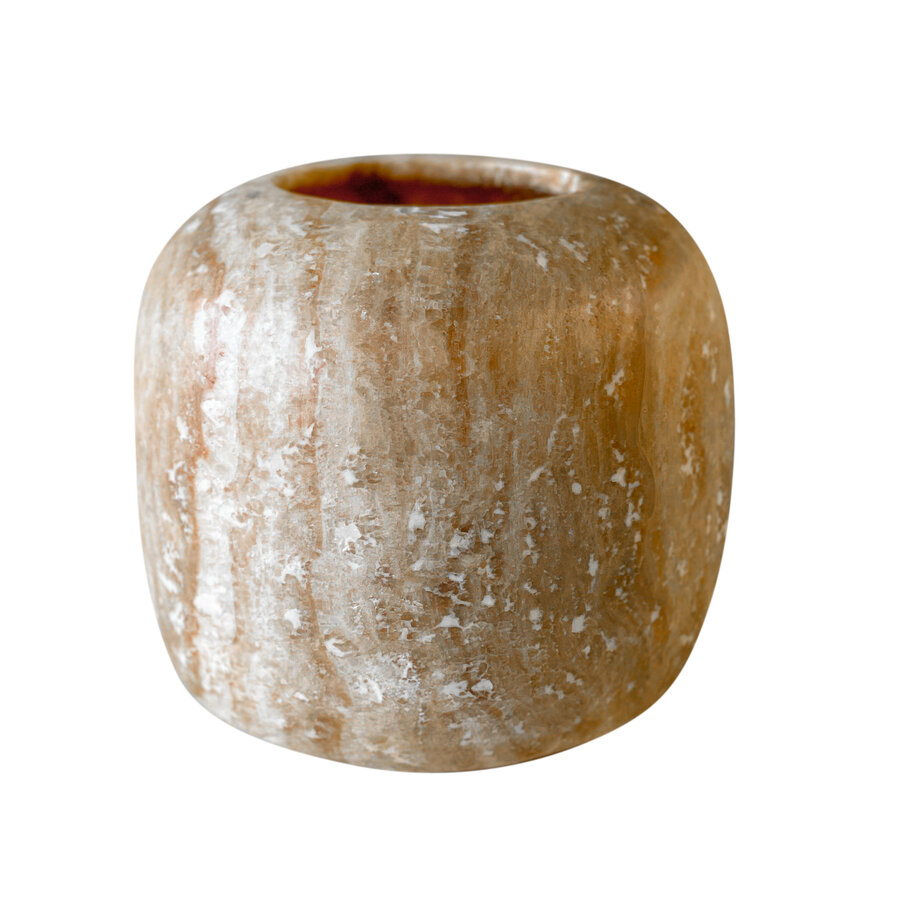 Albaster wax holder XXL brown (426)