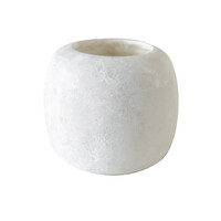 Albaster wax holder large white