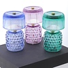 Glazen lampje 17x10 groen en blauw en paars ass