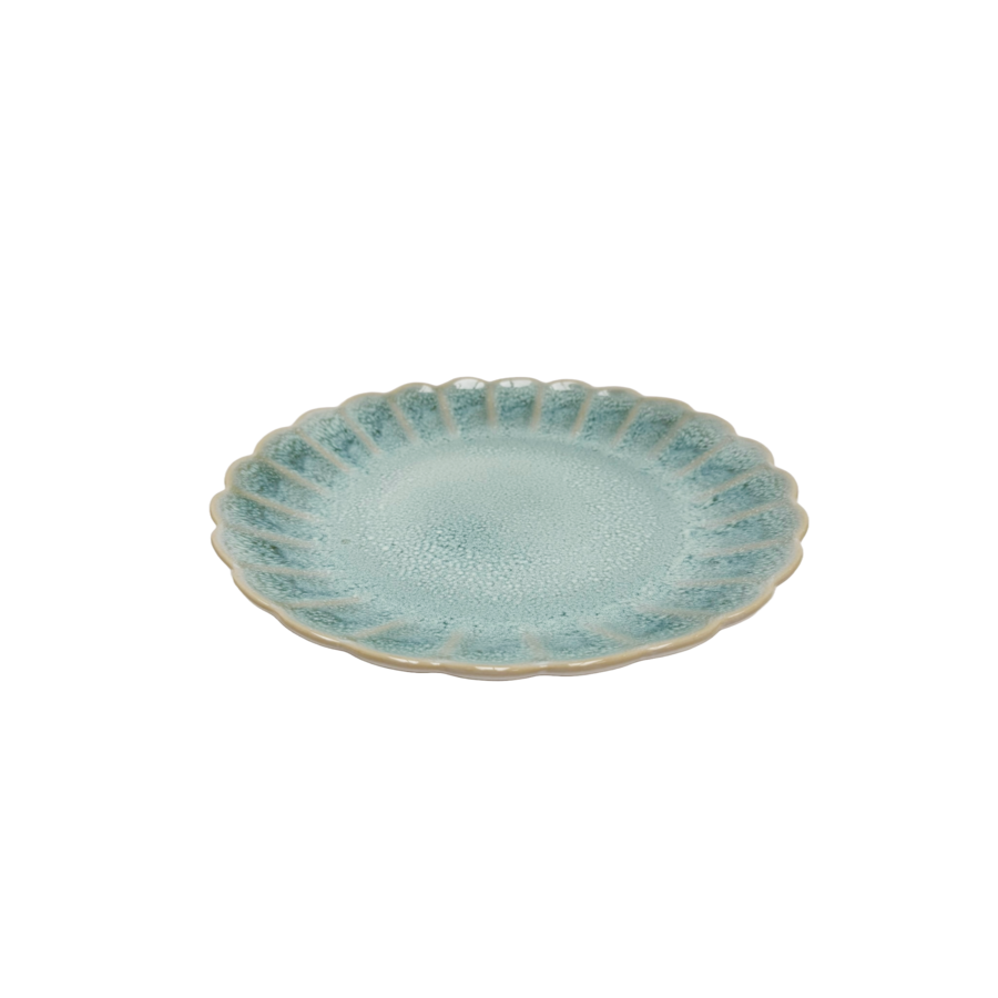 Dinerbord bloem 27cm Pedra Praia groen