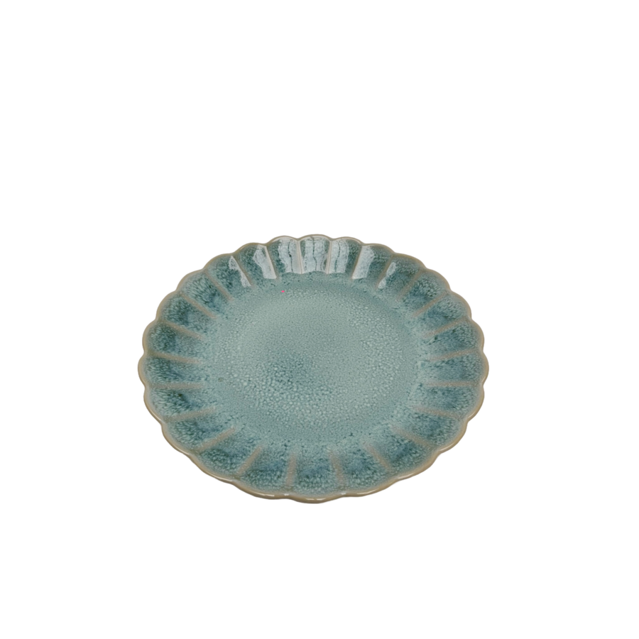 Dinerbord bloem 27cm Pedra Praia groen