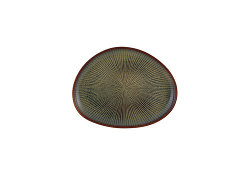  Serveerschaal driehoekig 30x23cm Shangri-la donker 