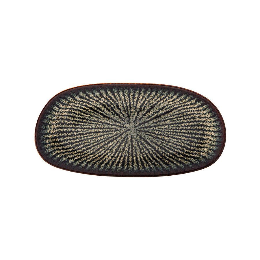 Schaal ovaal 20x10cm Shangri-la donker