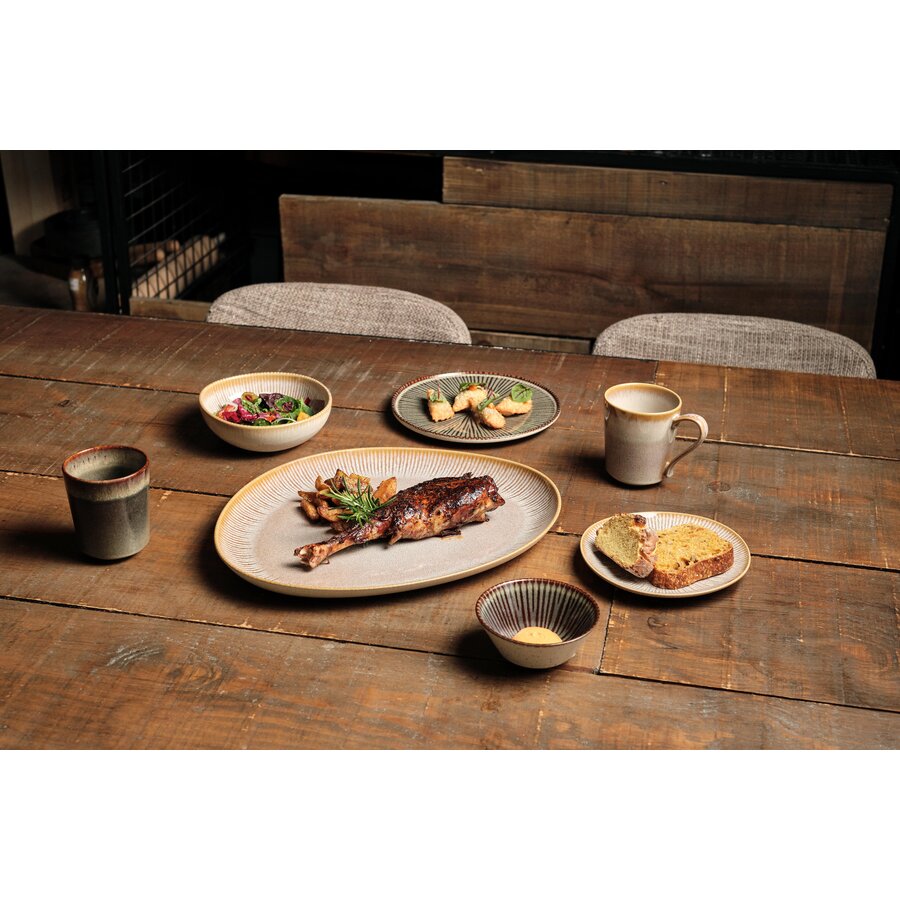 Serveerschaal driehoekig 38x31cm Shangri-la licht