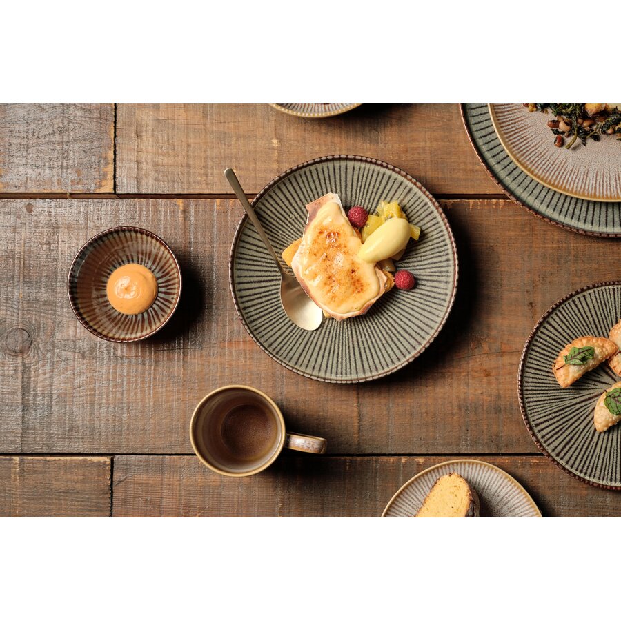 Ontbijtbord 22cm Shangri-la donker