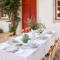 Oval dish 40 cm VILA white-blue