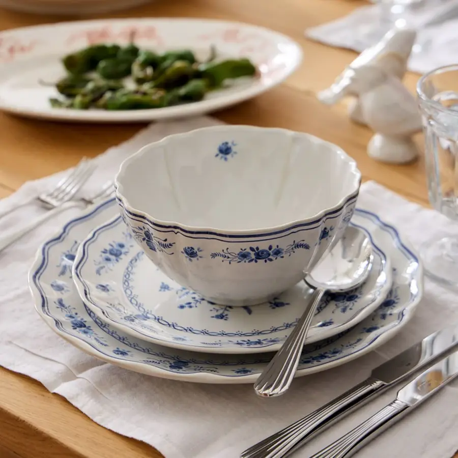 Bowl 16cm Vila white-blue