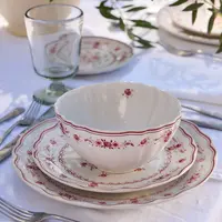 Bowl 16cm Vila white-red