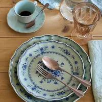 Breakfast plate 21cm Vila green-blue