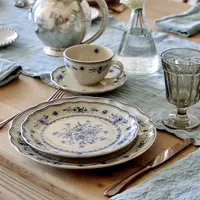 Breakfast plate 21cm Vila creme-blue