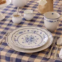 Ontbijtbord 21cm Vila wit-blauw