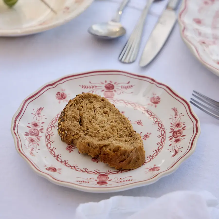 Appetizer plate 17cm Vila white-red