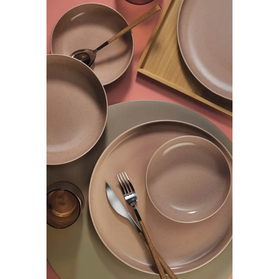 Dinerbord 24 cm Moderna mat roze