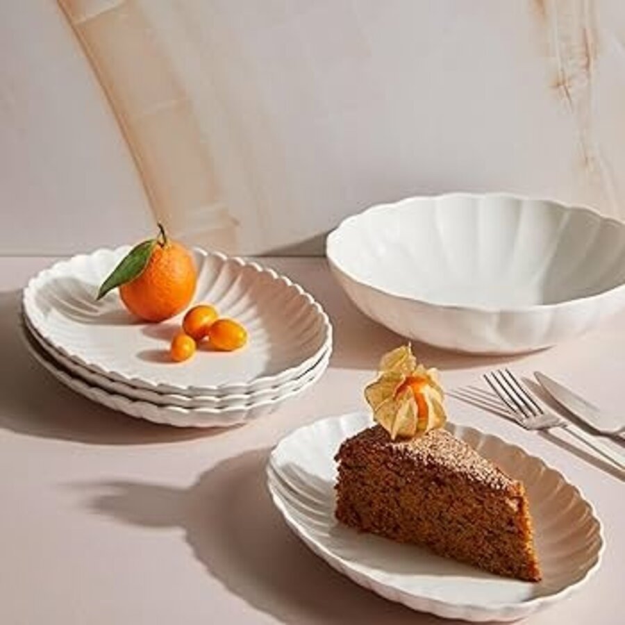 Ovale schaal 24 cm Luz wit