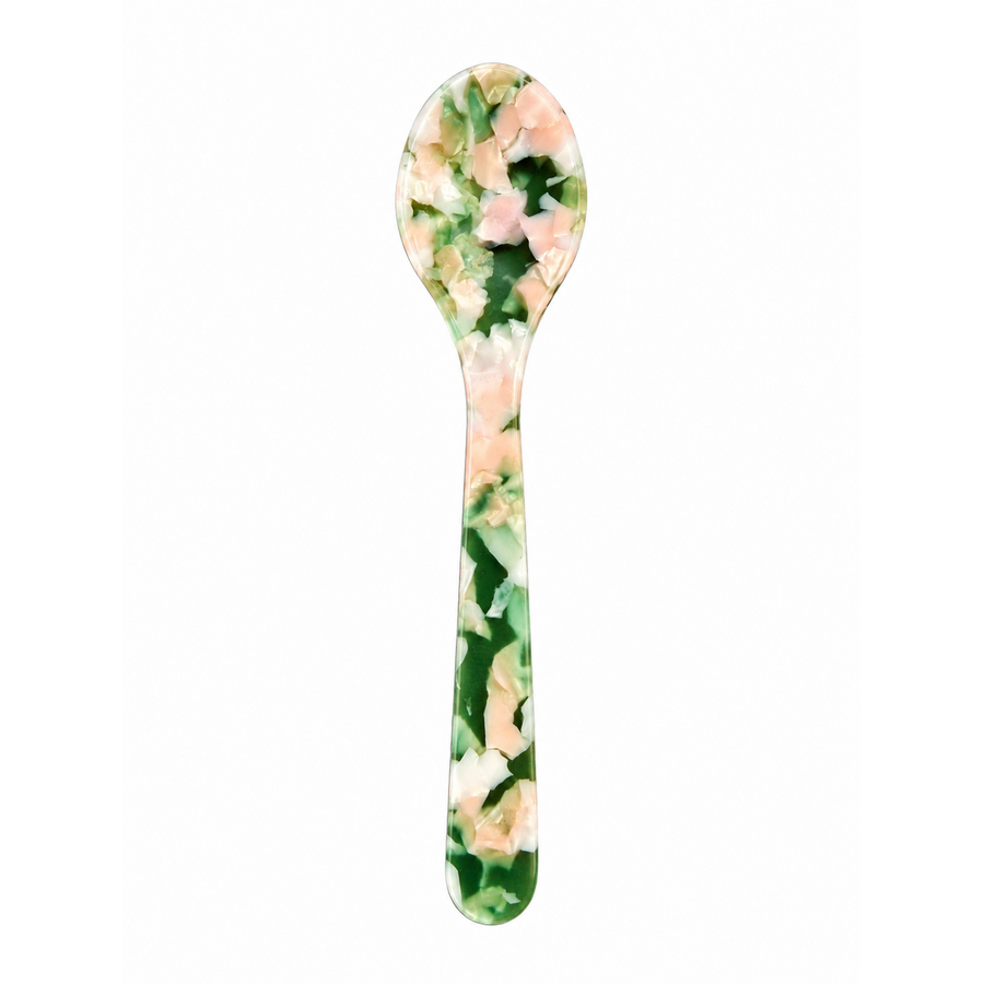 Acryl lepeltje groen parelmoer