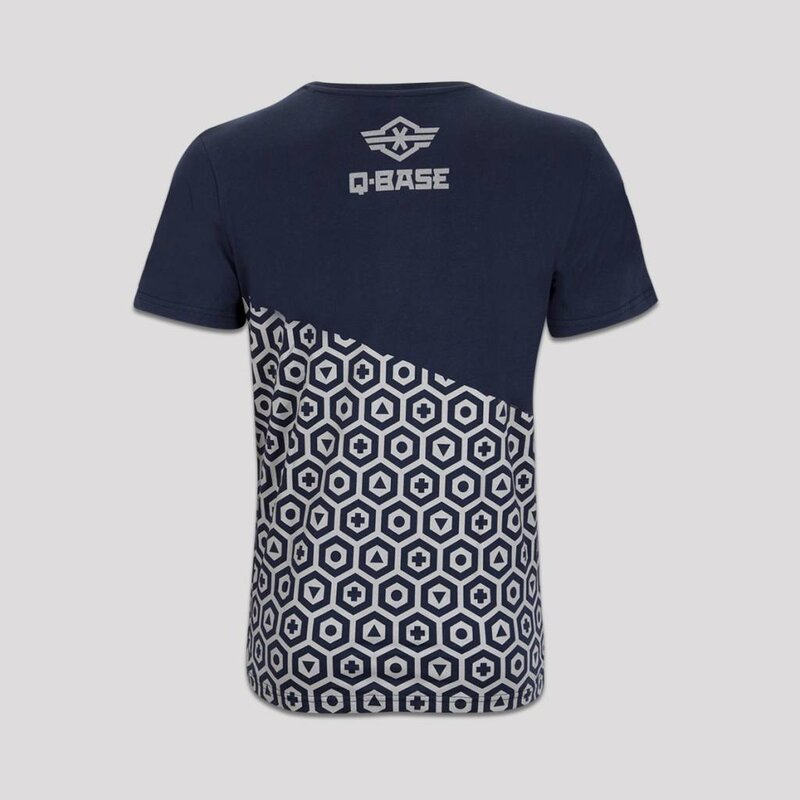 Q-BASE T-SHIRT BLUE PATTERN