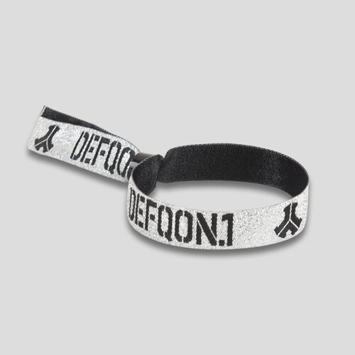 DEFQON.1 DEFQON.1 WOVEN BRACELET BLACK/SILVER