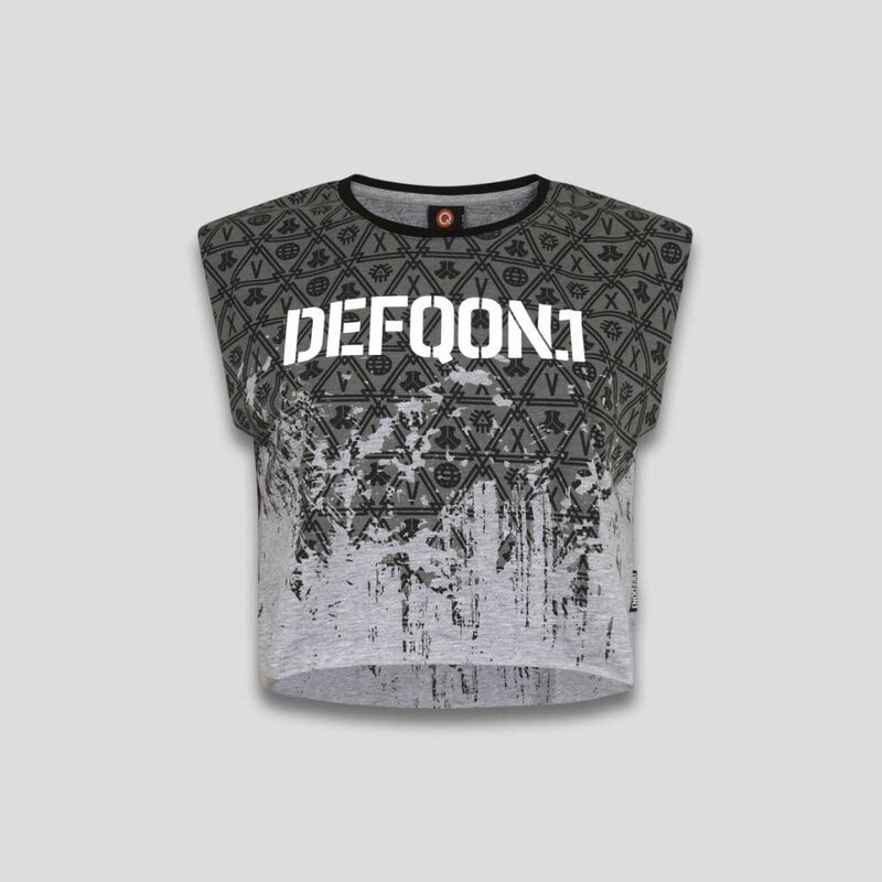 DEFQON.1 CROPTOP GRUNGE GREY