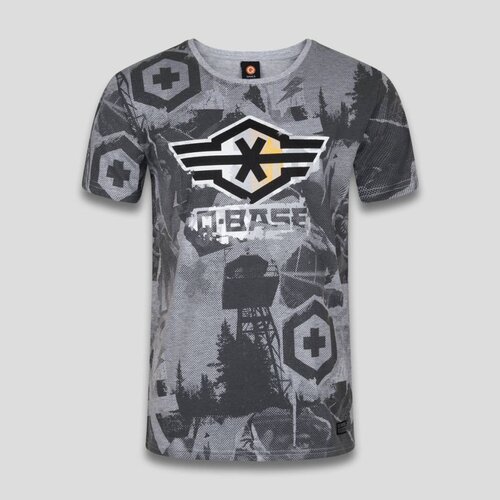 Q-BASE Q-BASE T-SHIRT ALL OVER DARK GREY