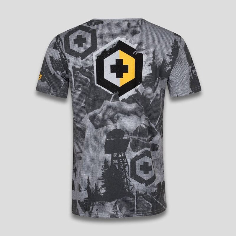 Q-BASE T-SHIRT ALL OVER DARK GREY