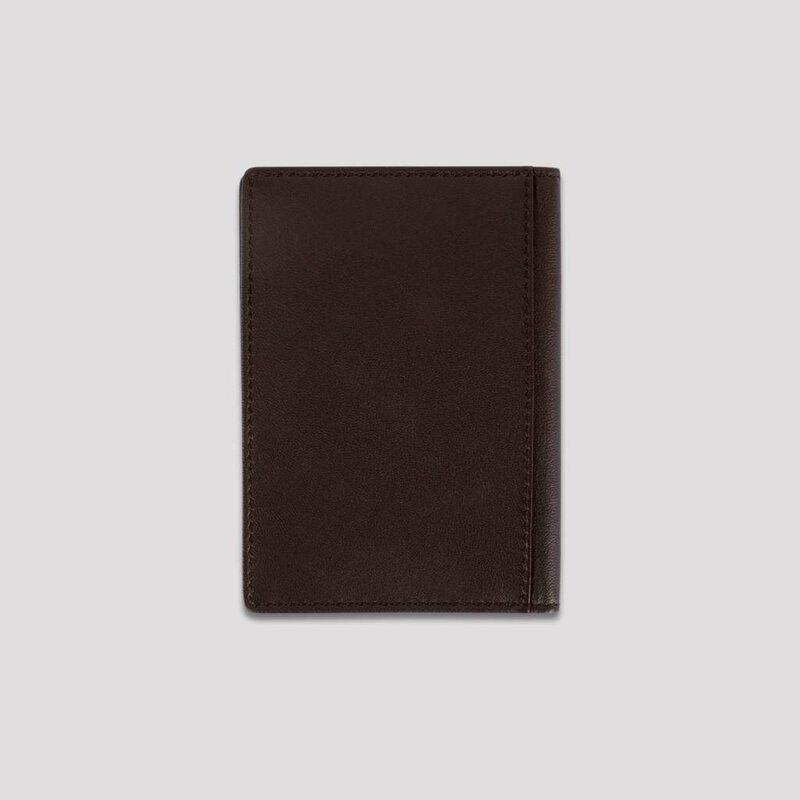 Q-DANCE PASSPORT COVER LEATHER BROWN