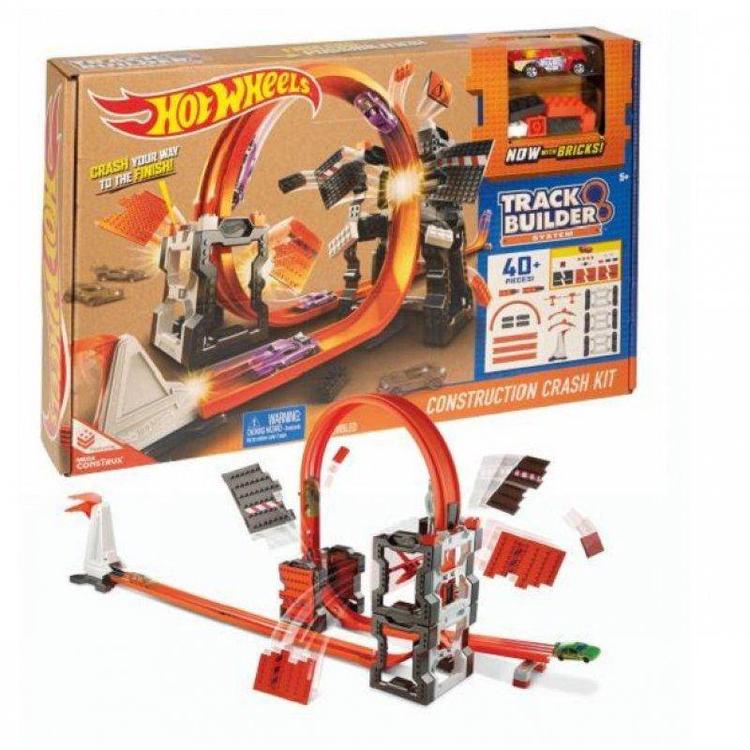 hot wheels track builder construction crash kit