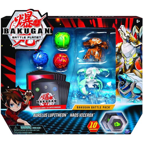 Bakugan Battle Pack met 5 Bakugan - Aurelus Lupitheon - Haos Vicerox Bakugan Battle Pack met 5 Bakugan - Aurelus Lupitheon - Haos Vicerox