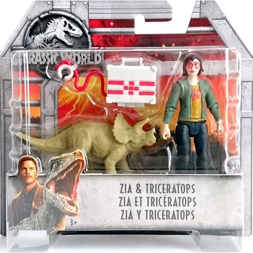Jurassic World Dino Rivals - Zia en Triceratops Jurassic World Dino Rivals - Zia en Triceratops