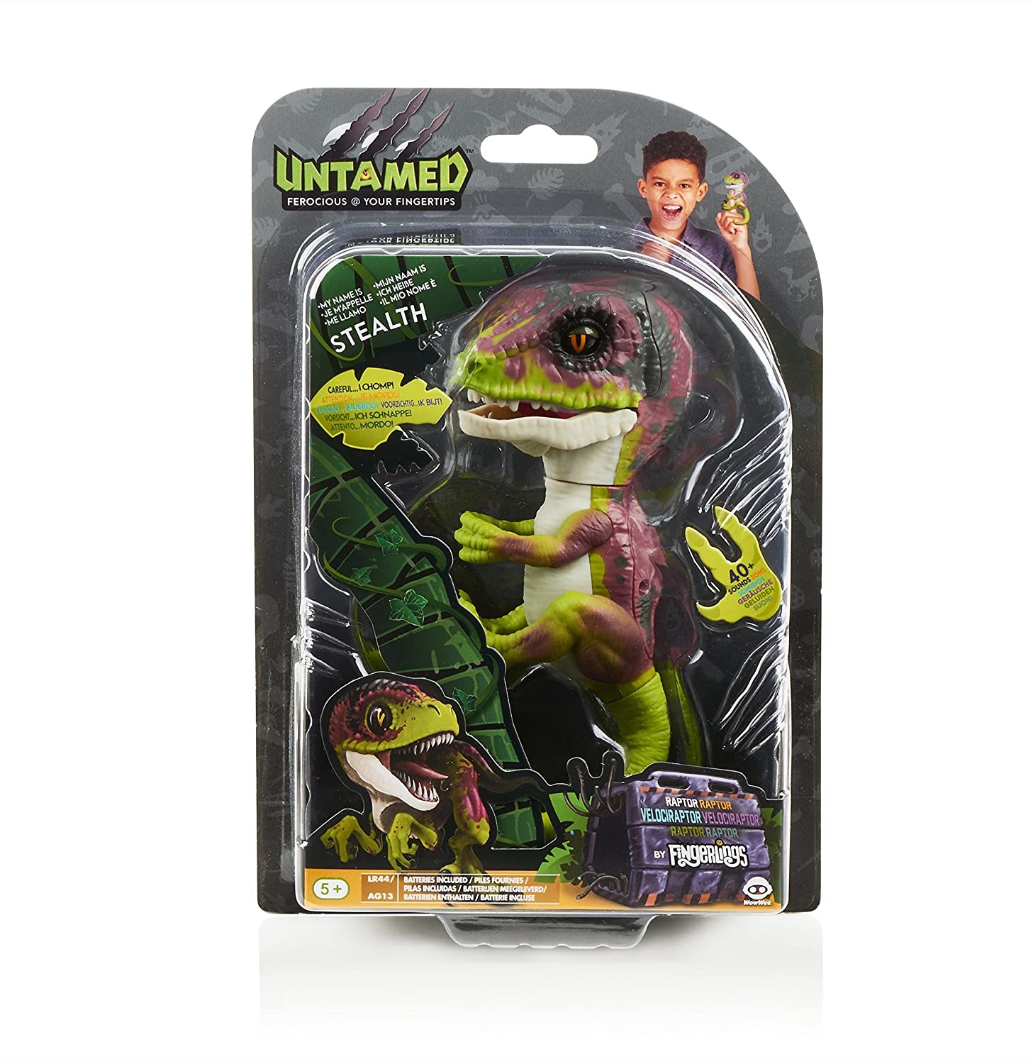 Temerity Draad dauw Fingerlings - Untamed Baby Dino T-rex - Stealth - Importtoys