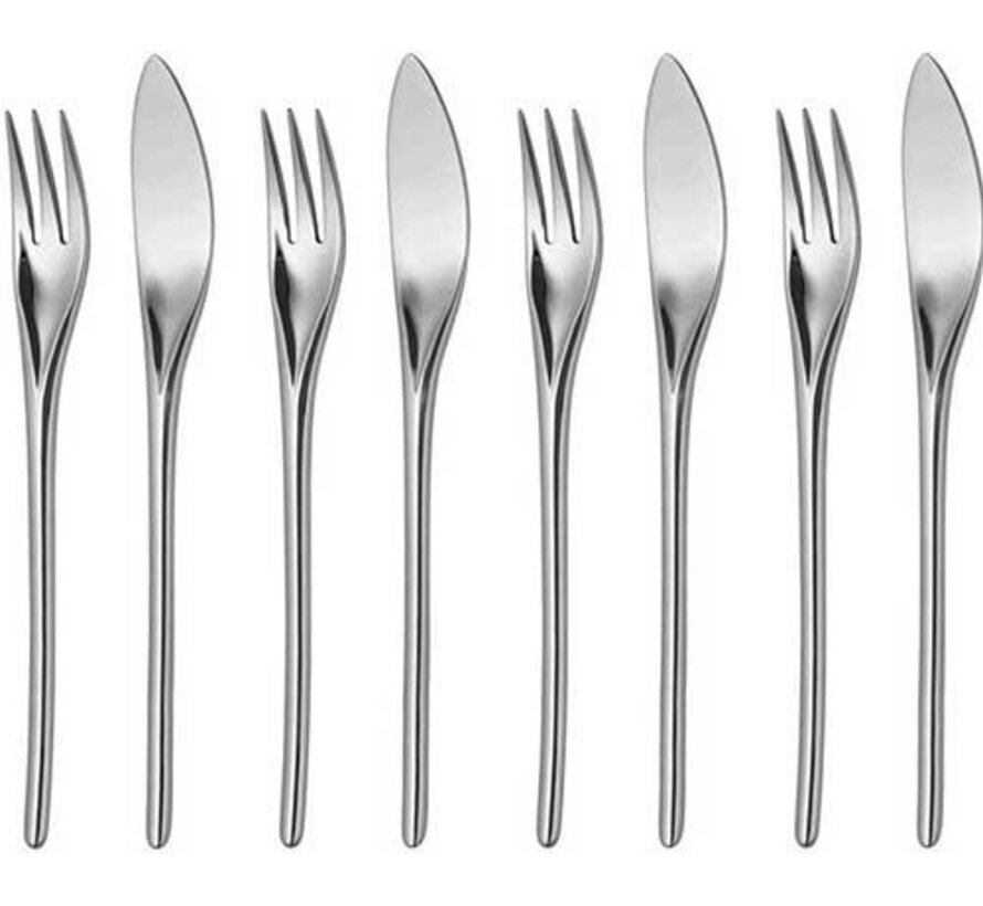 Bud fish cutlery - 8 pieces