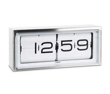 LEFF Amsterdam Brick clock stainless steel 24h