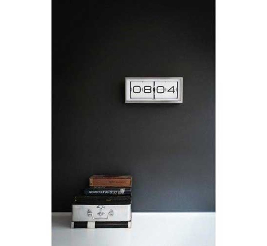 Brick clock stainless steel 24h