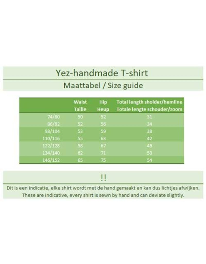 YEZ-Handmade T-shirt korte mouw