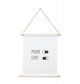 Zoedt Zoedt textielposter 'Phone off Love on'