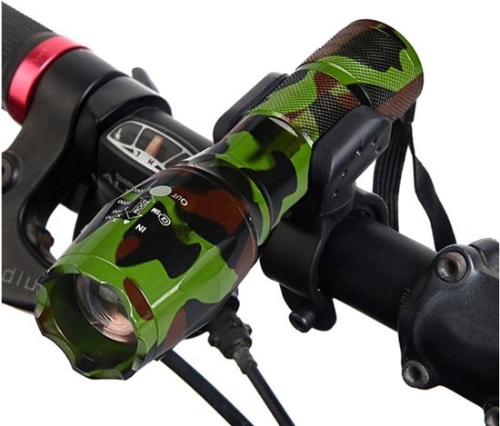 Parya Official - Militaire Zaklamp - Groen - Incl. Fietshouder