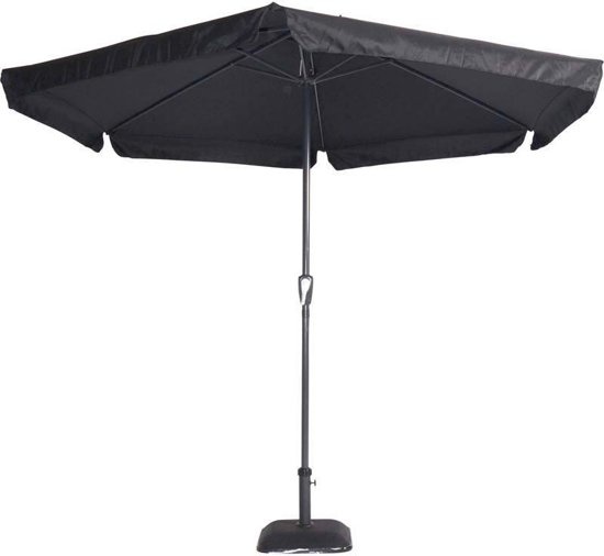Outdoor Living Gemini Parasol - stokparasol -Ø300 cm - zwart Outdoor Living Gemini Parasol - stokparasol -Ø300 cm - zwart