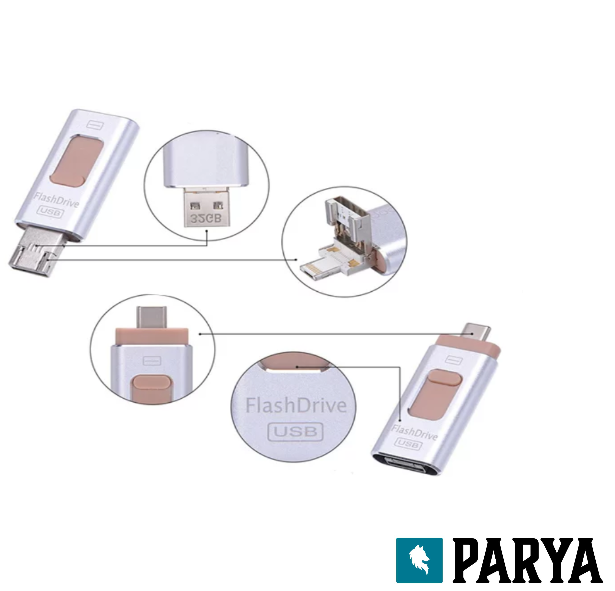 Parya Official 4-in-1 flashdrive - Android - Type-C Parya Official 4-in-1 flashdrive - Android - Type-C
